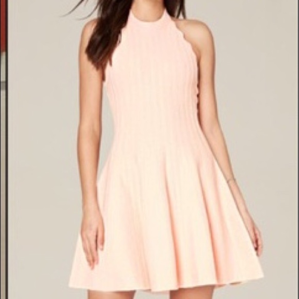 NWOT BEBE Fit & Flare Halter Dress sz Small
